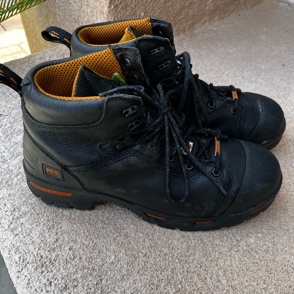 Timberland PRO Black and Orange Boots